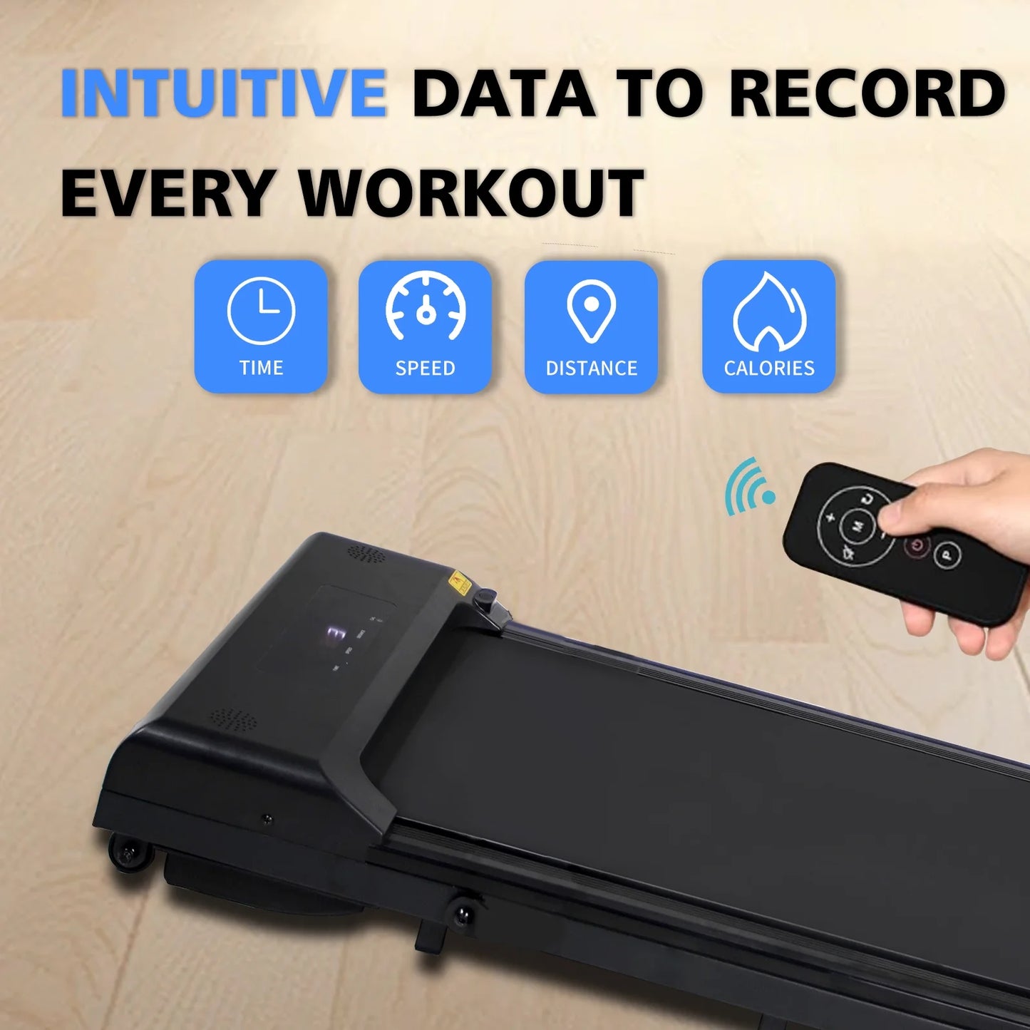 Under Desk Treadmill, Walking Pad Treadmill, Foldable Treadmill Walking Treadmill for Home and Office with Remote Control and Big Display
