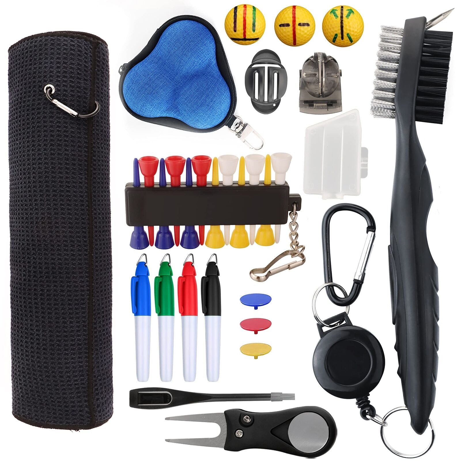 Golf Essentials Kit, 29 in 1 Golf Club Cleaning Kit - Golf Towel, Golf Club B...